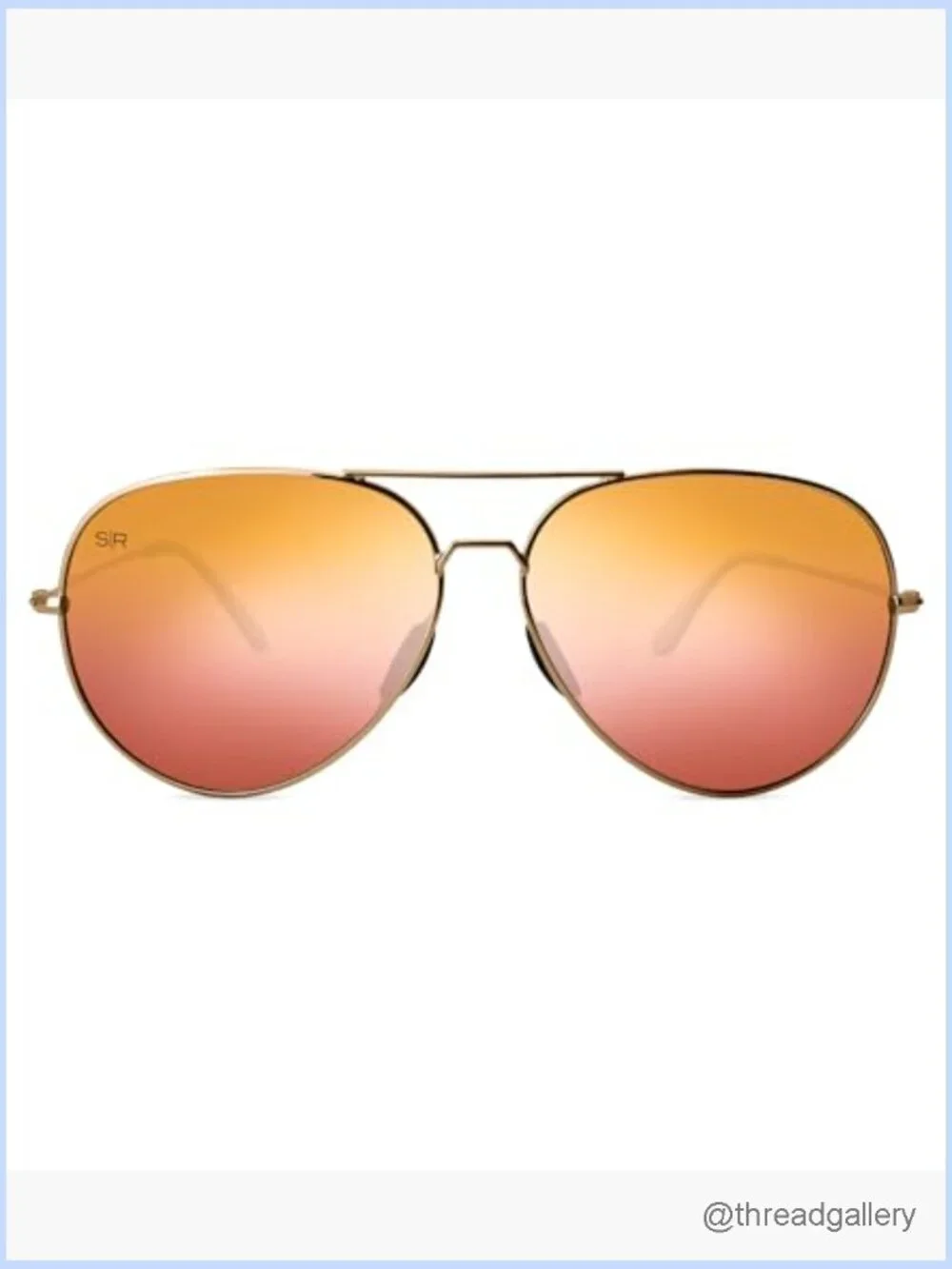 Classic Aviator Polarized Sunglasses Metal Frame Flex Fit Arms